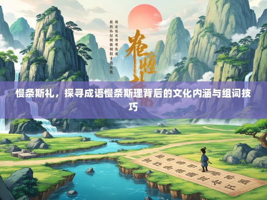 慢条斯礼，探寻成语慢条斯理背后的文化内涵与组词技巧