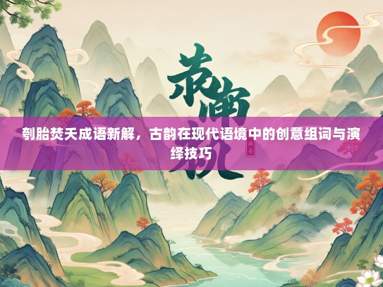 刳胎焚夭成语新解，古韵在现代语境中的创意组词与演绎技巧