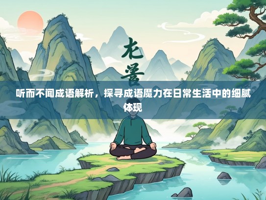 听而不闻成语解析，探寻成语魔力在日常生活中的细腻体现