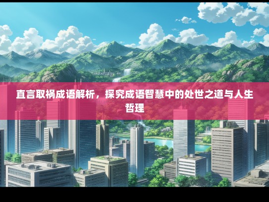 直言取祸成语解析，探究成语智慧中的处世之道与人生哲理