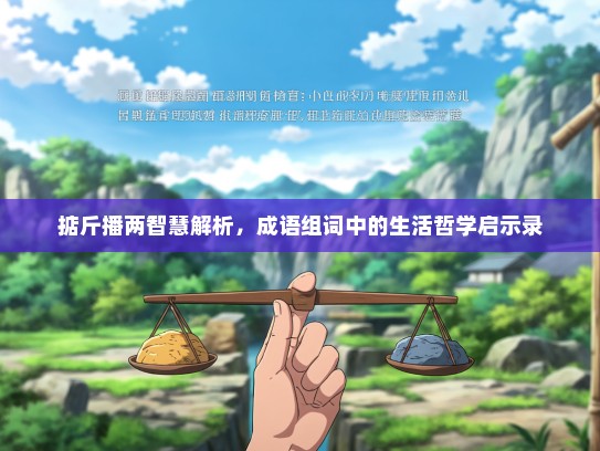 掂斤播两智慧解析，成语组词中的生活哲学启示录