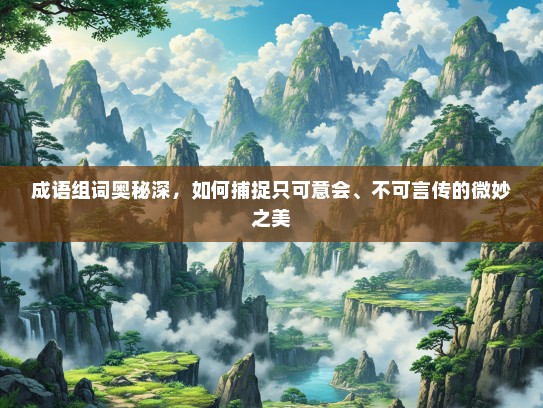 成语组词奥秘深，如何捕捉只可意会、不可言传的微妙之美