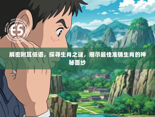 解密附耳低语,探寻生肖之谜,揭示最佳准确生肖的神秘面纱 解密附耳低语,探寻生肖之谜,揭示最佳准确生肖的神秘面纱