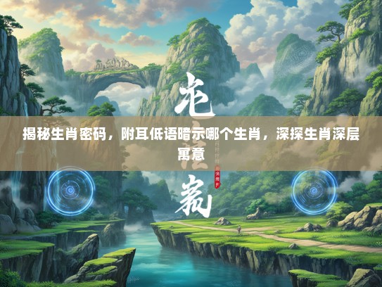揭秘生肖密码,附耳低语暗示哪个生肖,深探生肖深层寓意 揭秘生肖密码,附耳低语暗示哪个生肖,深探生肖深层寓意