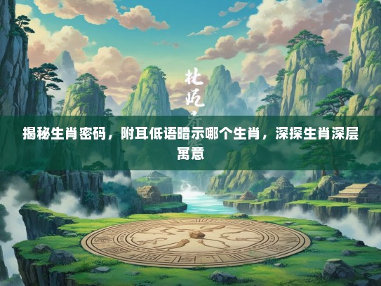 揭秘生肖密码,附耳低语暗示哪个生肖,深探生肖深层寓意 揭秘生肖密码,附耳低语暗示哪个生肖,深探生肖深层寓意