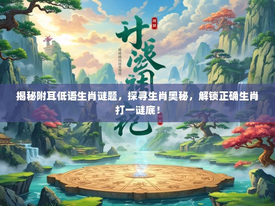 揭秘附耳低语生肖谜题，探寻生肖奥秘，解锁正确生肖打一谜底！