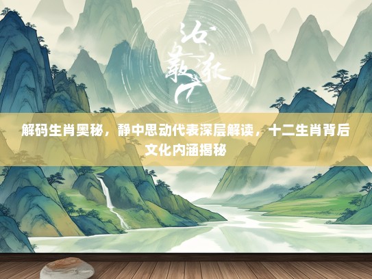 解码生肖奥秘，静中思动代表深层解读，十二生肖背后文化内涵揭秘