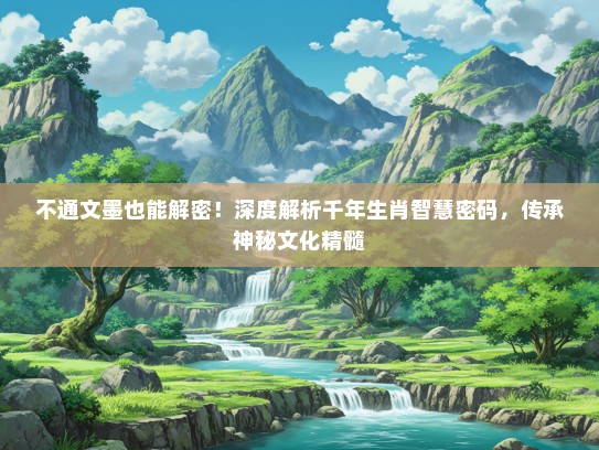 不通文墨也能解密！深度解析千年生肖智慧密码，传承神秘文化精髓