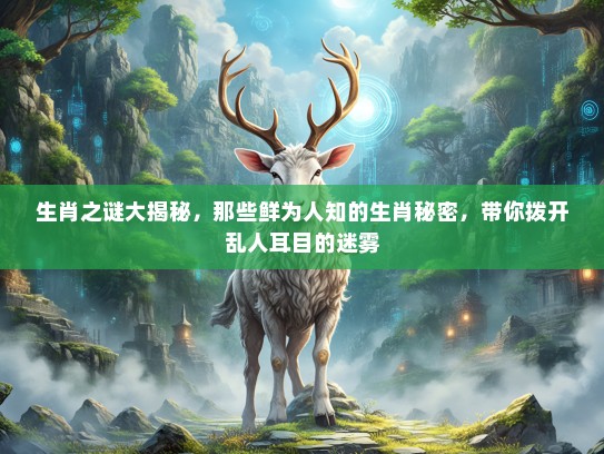 生肖之谜大揭秘，那些鲜为人知的生肖秘密，带你拨开乱人耳目的迷雾