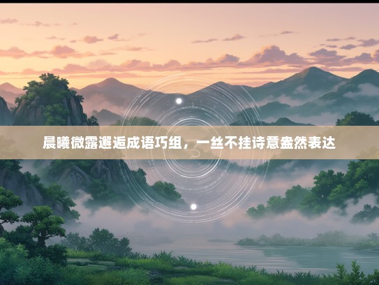 晨曦微露邂逅成语巧组，一丝不挂诗意盎然表达
